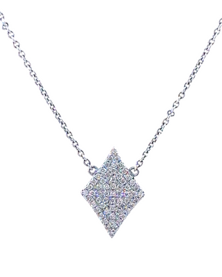Kite Shaped Pave' Diamond Necklace