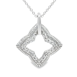 Diamond Clover Shaped Necklace