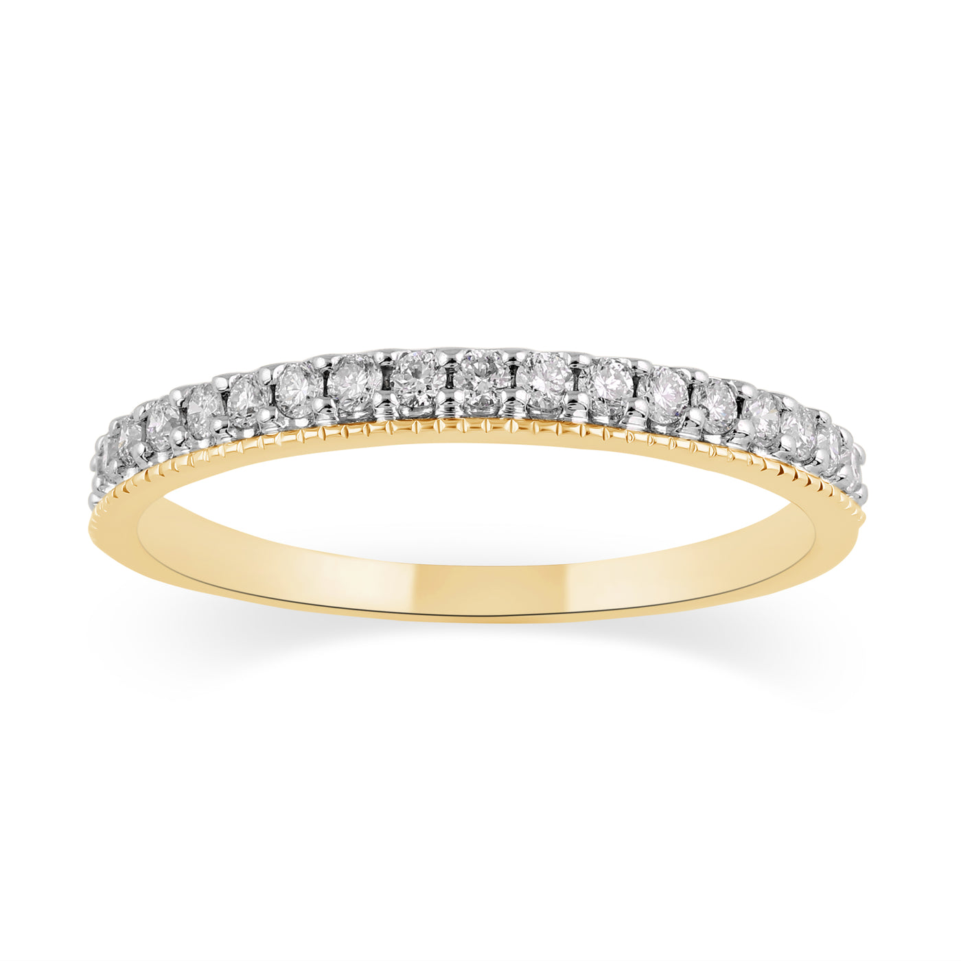 Two- Tone Stackable Diamond Band