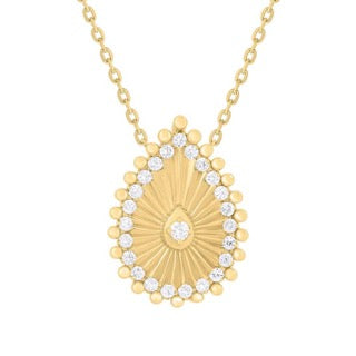 Starburst Diamond Medallion Necklace