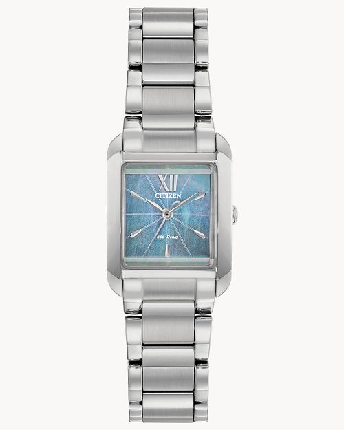 Citizen Bianca Eco-Drive Watch with a Light Blue Mother of Pearl Dial