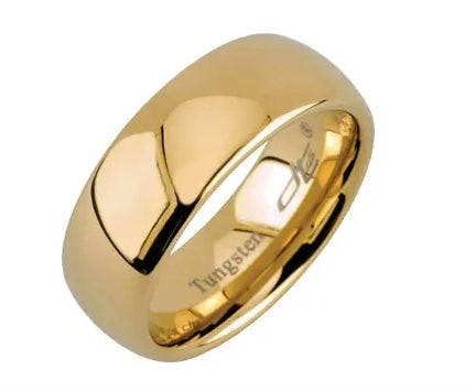 Men's Gold Tone 8.3mm Tungsten Band Size 10