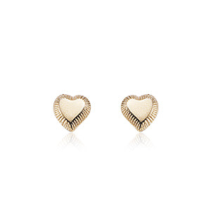 Puffy Heart Stud Earrings
