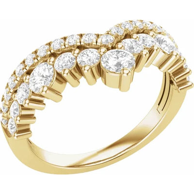 Lab Grown Diamond V Contour Ring