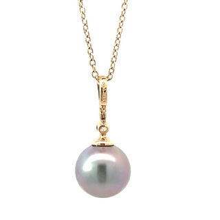Tahitian Pearl and Diamond Necklace