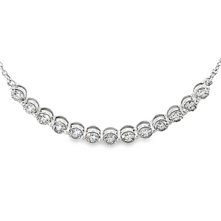 Diamond Curved Bar Necklace