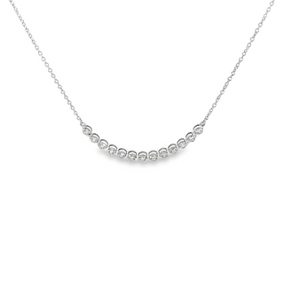 Diamond Curved Bar Necklace