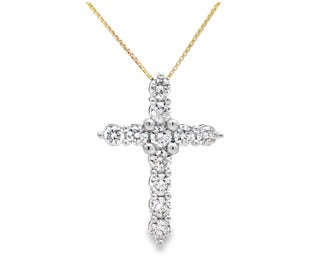 3/4 ct. Diamond Cross Pendant Necklace