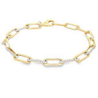 Diamond Paperclip Bracelet