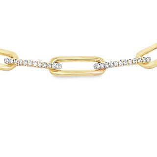 Diamond Paperclip Bracelet