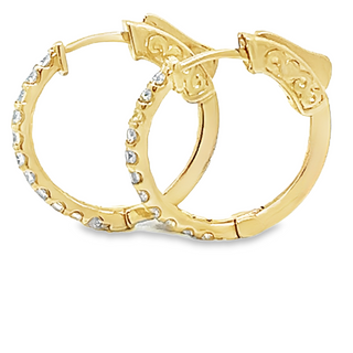 Petite Diamond Hoop Earrings