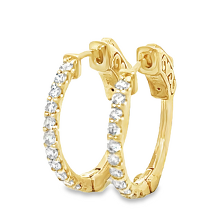 Petite Diamond Hoop Earrings