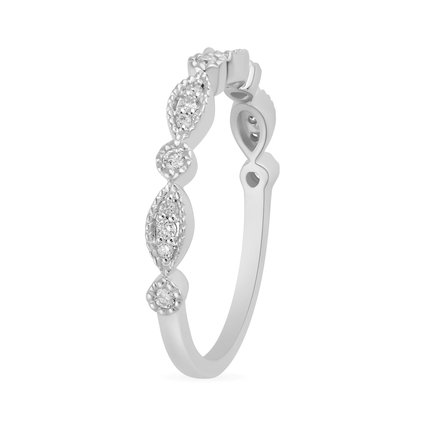 Round and Marquise Vintage Band
