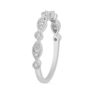 Round and Marquise Vintage Band