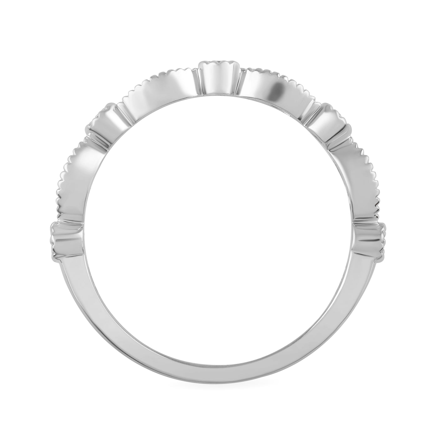Round and Marquise Vintage Band