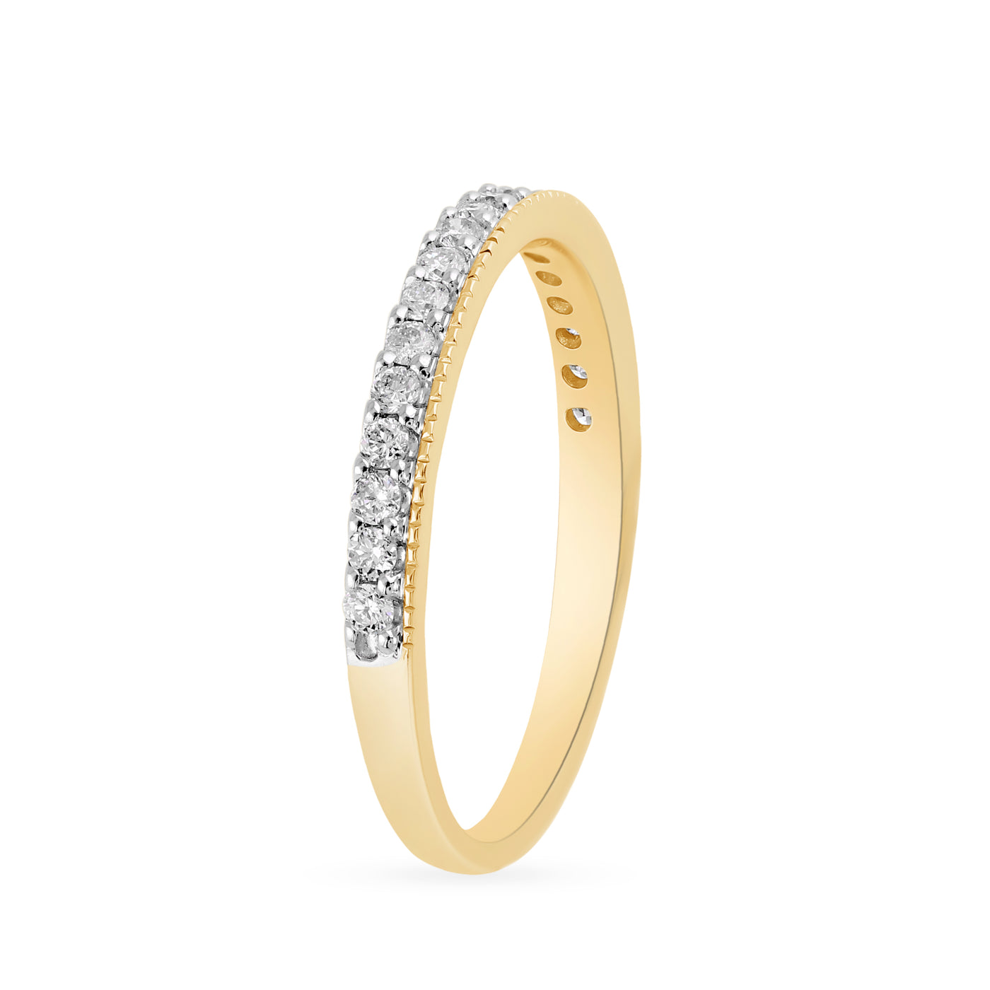 Two- Tone Stackable Diamond Band