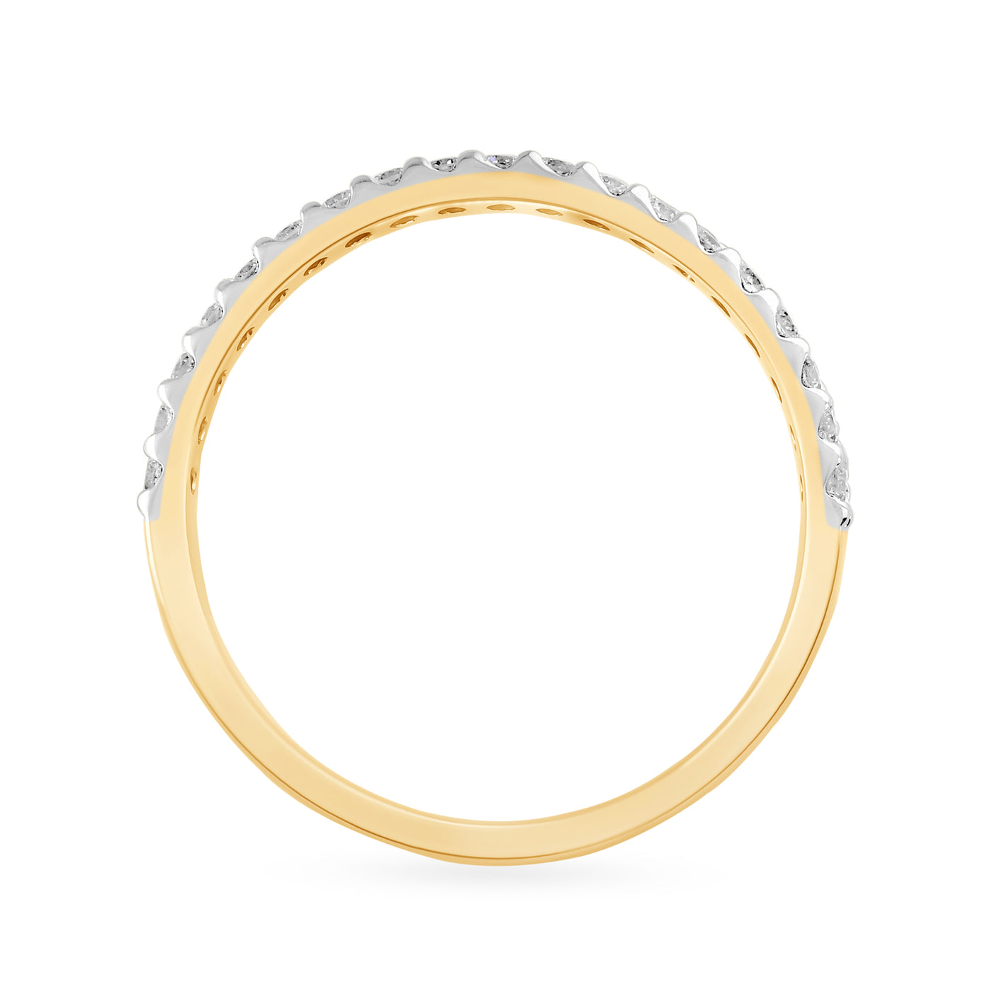 Two- Tone Stackable Diamond Band