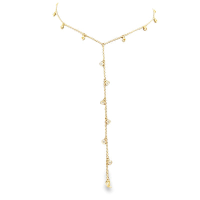 Bolo Bezel Diamond Lariat Necklace