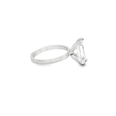 Lab Grown Diamond Elongated Baguette Solitaire Engagement Ring