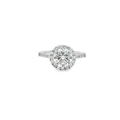 Lab Grown Round Diamond Halo Engagement Ring