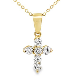 Petite Diamond Cross Necklace