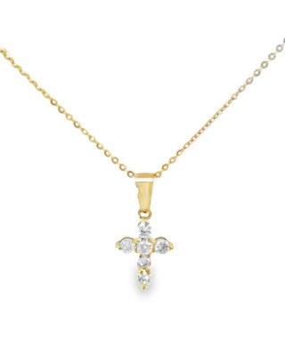 Petite Diamond Cross Necklace