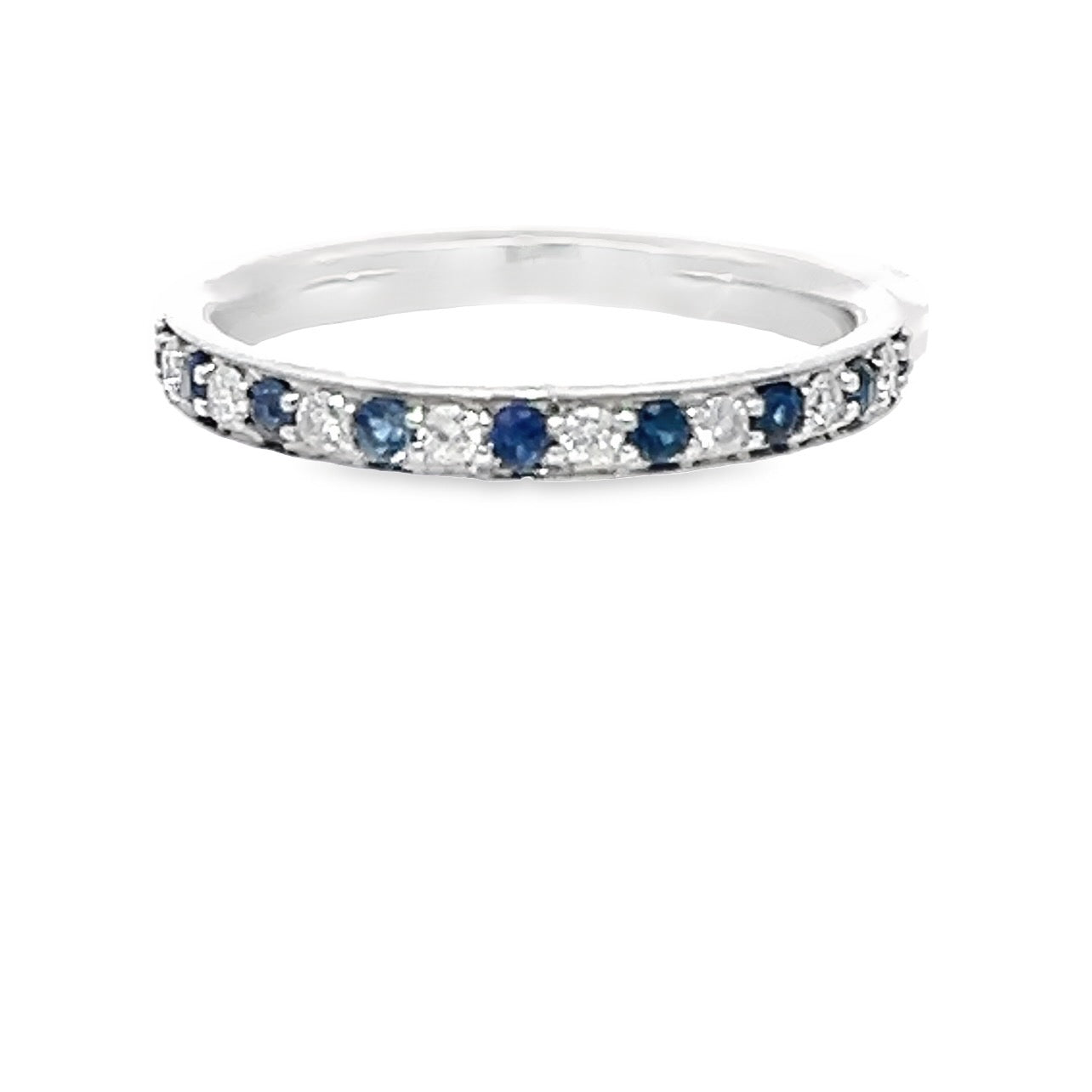 Sapphire and Diamond Stackable Ring