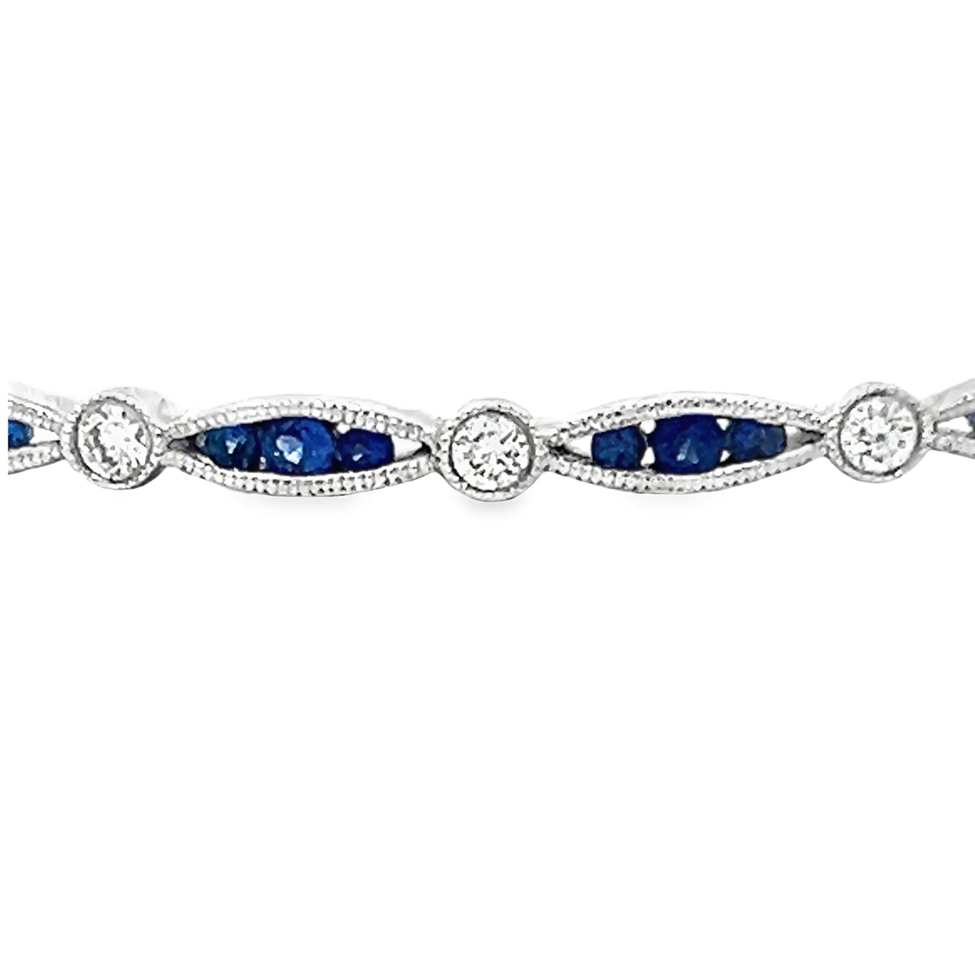 Sapphire and Diamond Hinged Bangle