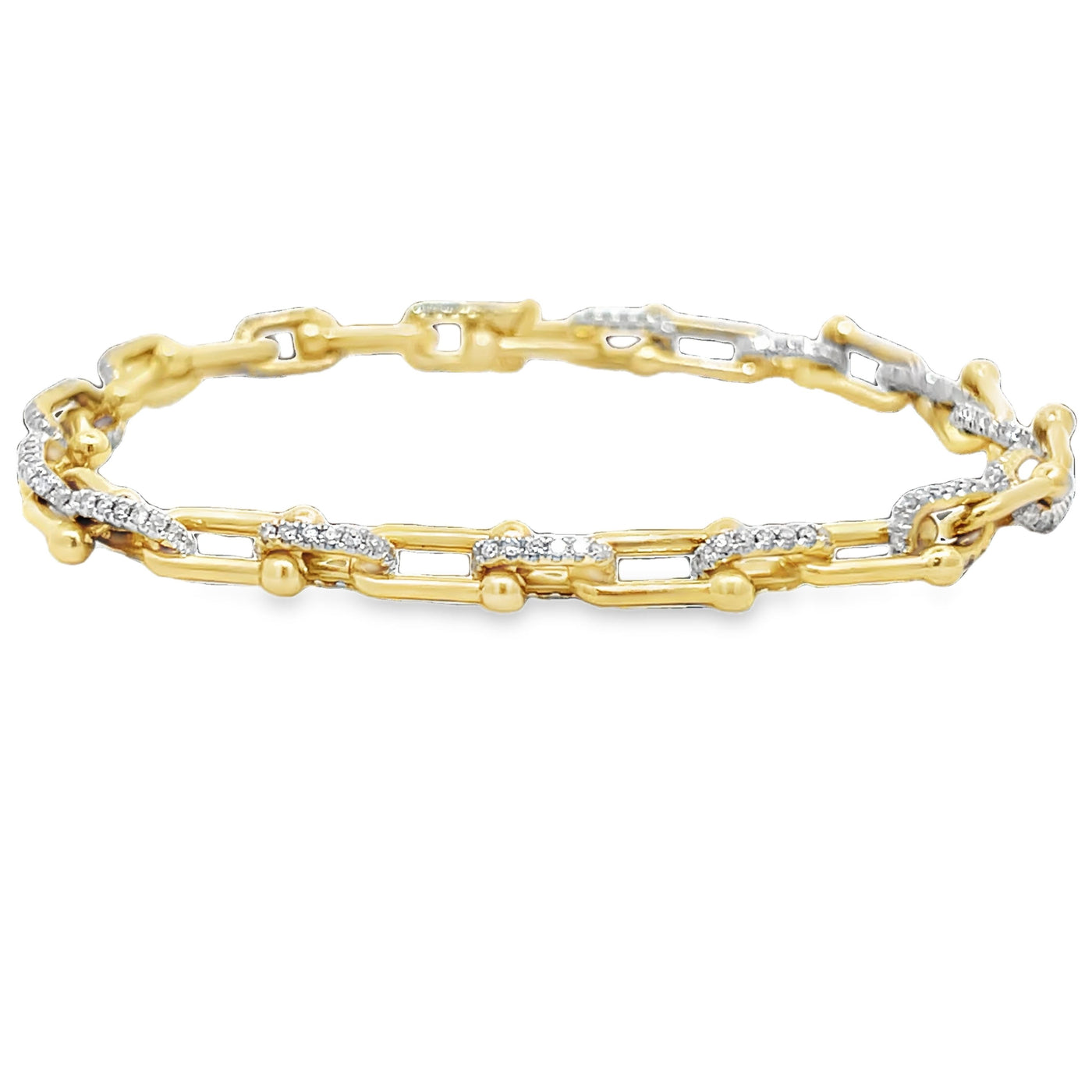 Diamond Jumping Jacks Link Bracelet