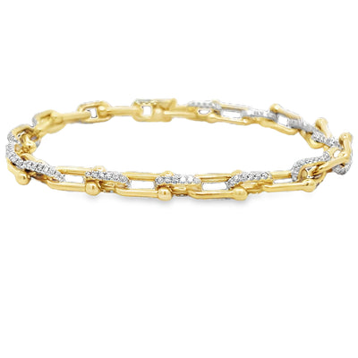 Diamond Jumping Jacks Link Bracelet