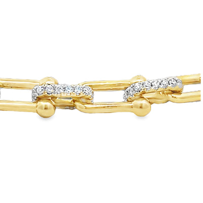 Diamond Jumping Jacks Link Bracelet