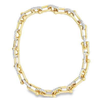 Diamond Jumping Jacks Link Bracelet