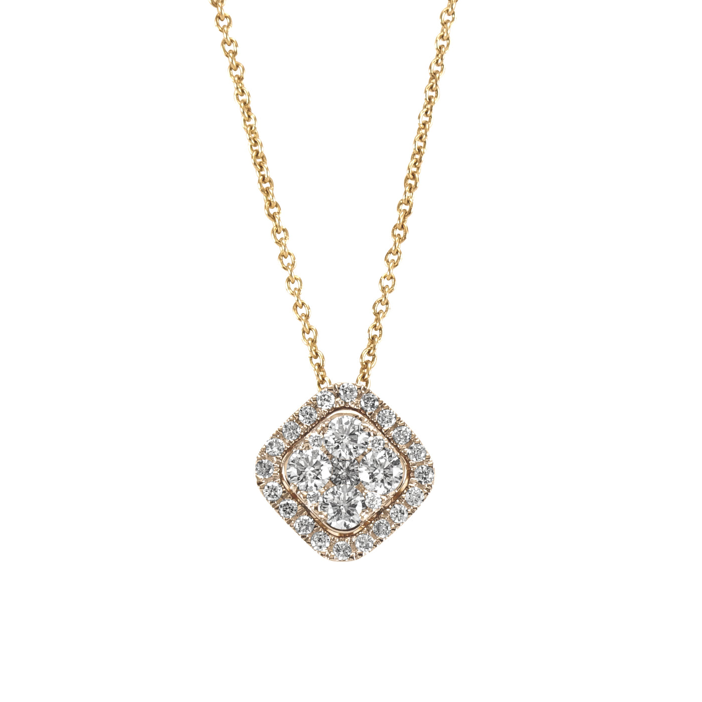 Cushion Shaped Diamond Necklace