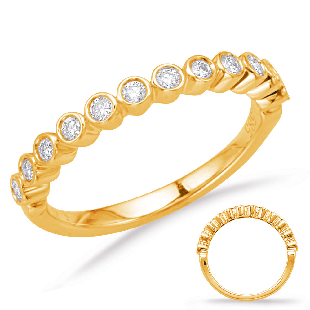 Bezel Set Diamond Stackable Band