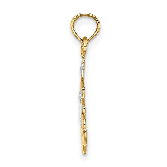 "Love" Christmas Tree Two-Tone Pendant