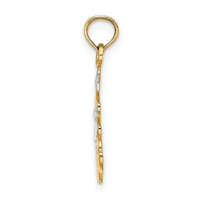 "Love" Christmas Tree Two-Tone Pendant