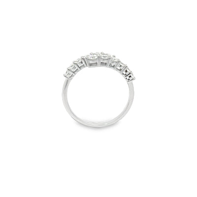 Granduated Round Diamond Bypass Band