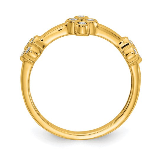 Lab Grown Diamond Bezel Bloom Ring
