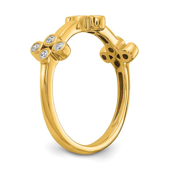 Lab Grown Diamond Bezel Bloom Ring