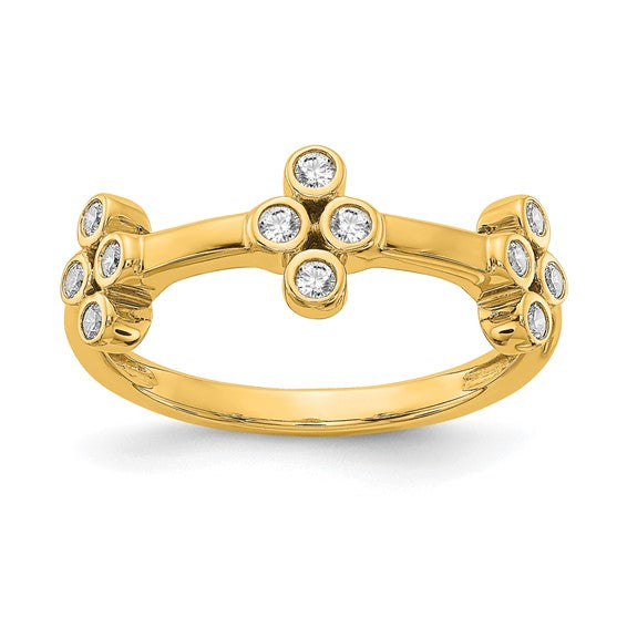 Lab Grown Diamond Bezel Bloom Ring