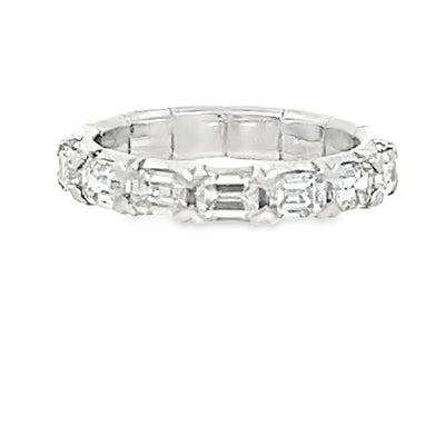 Emerald-cut Diamond Stackable Band