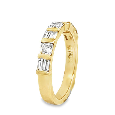 Cushion and Baguette Diamond Stackable Band