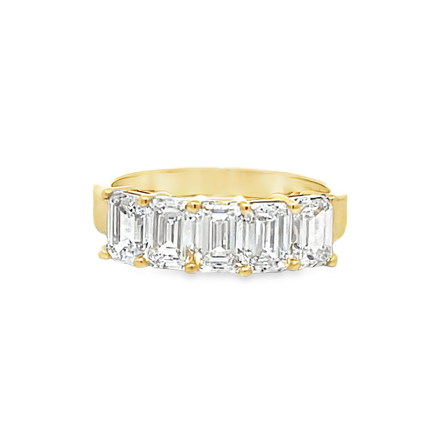 5 Stone Lab Grown Emerald-cut Diamond Ring