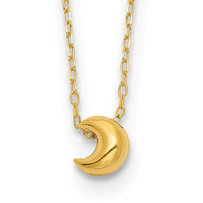 Mini Puffed Moon Necklace