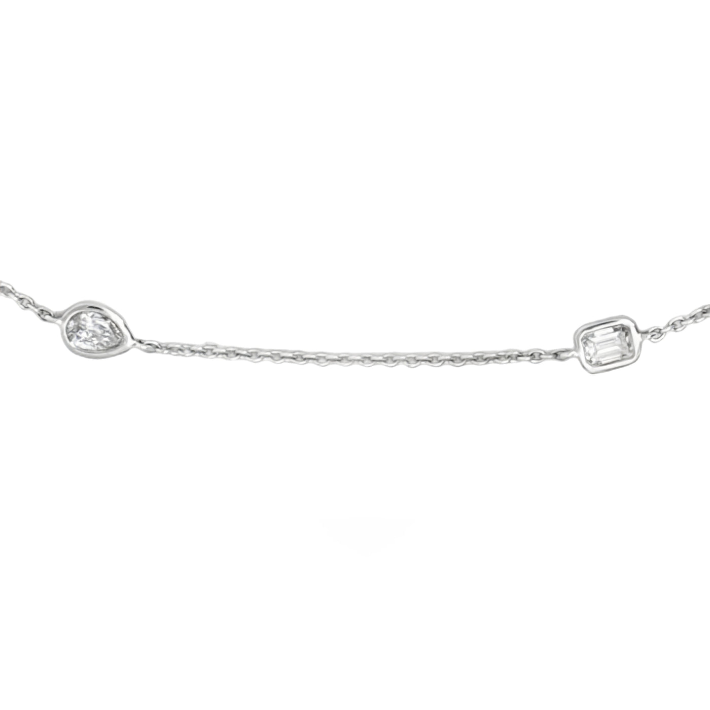 Lab Grown Multi-Shape Diamond Station Necklace