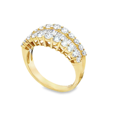 Lab Grown Diamond Baguette and Round Ring