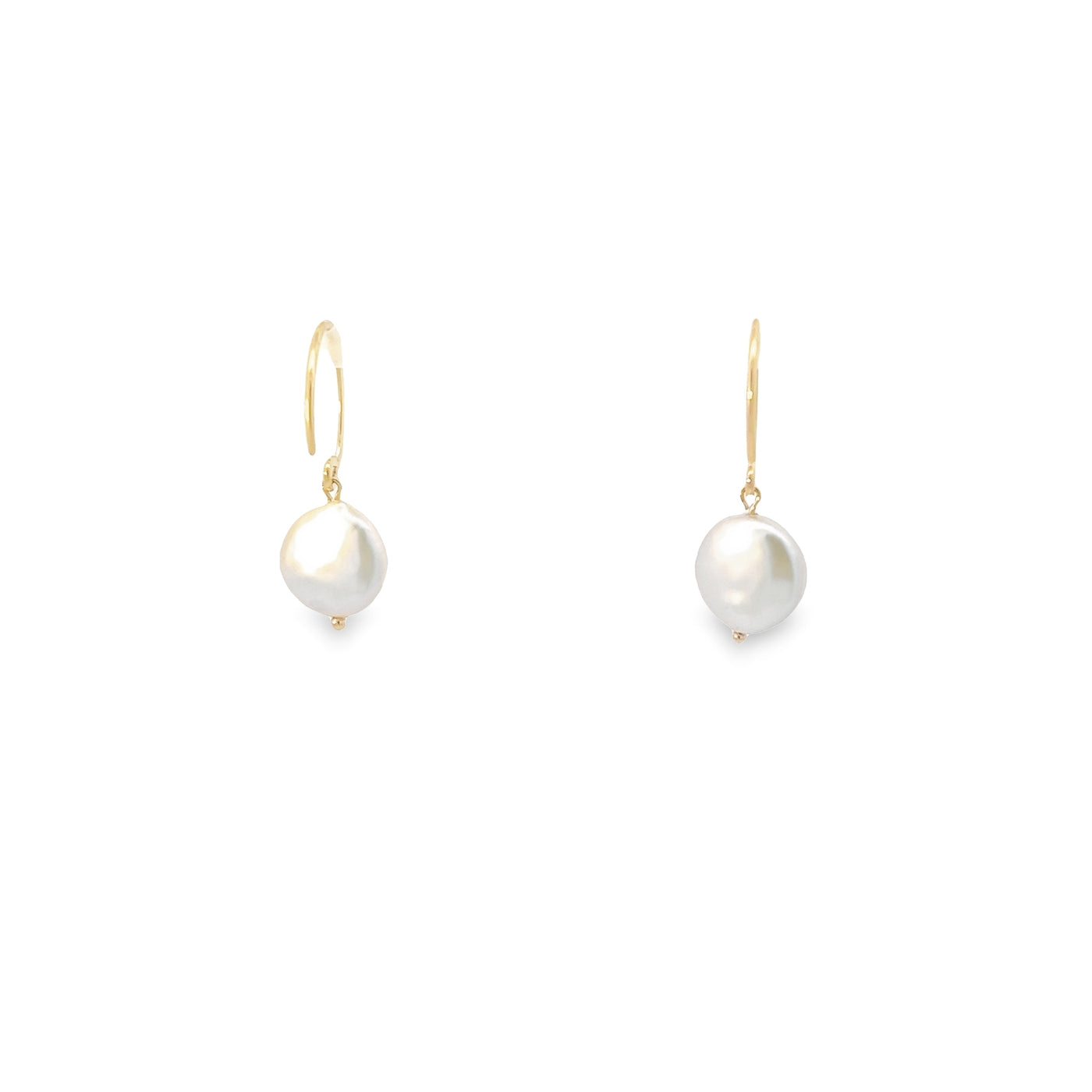 Coin Pearl Dangle Earrings