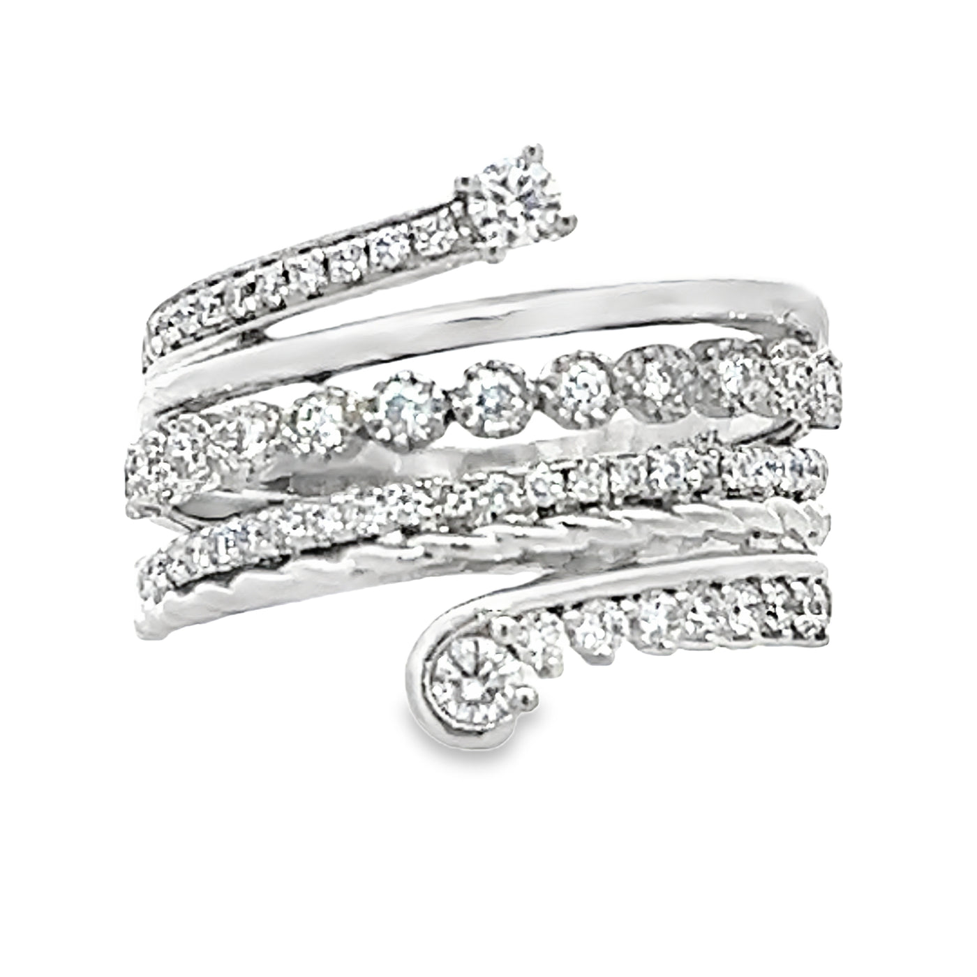 Diamond Bypass Stack Ring