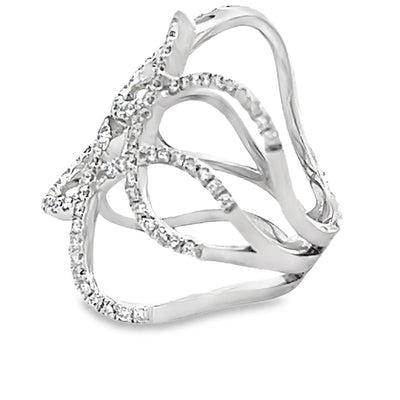 Diamond Circular Wavy Band