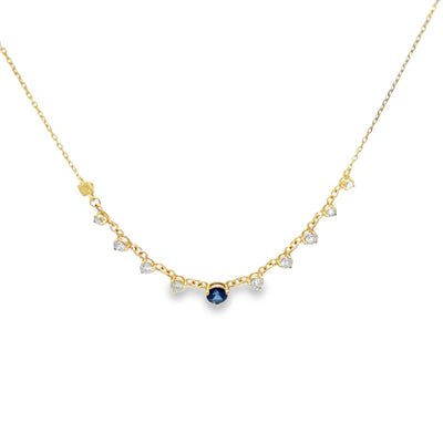 Diamond and Sapphire Bolo Necklace